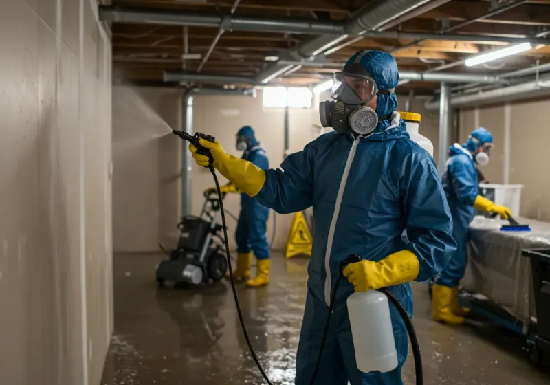 Basement Sanitization and Antimicrobial Treatment process in Spartanburg, SC